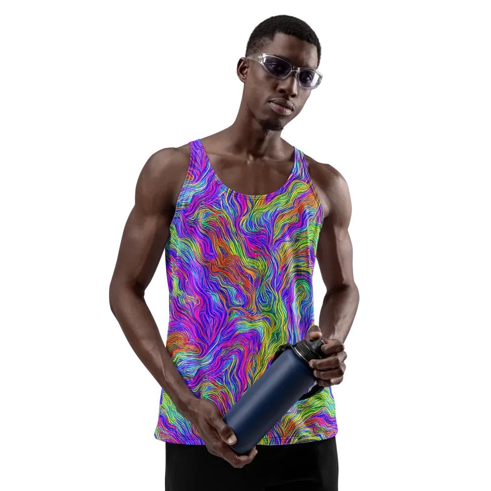 Psychedelic Filament on Men's Tank Top — Front