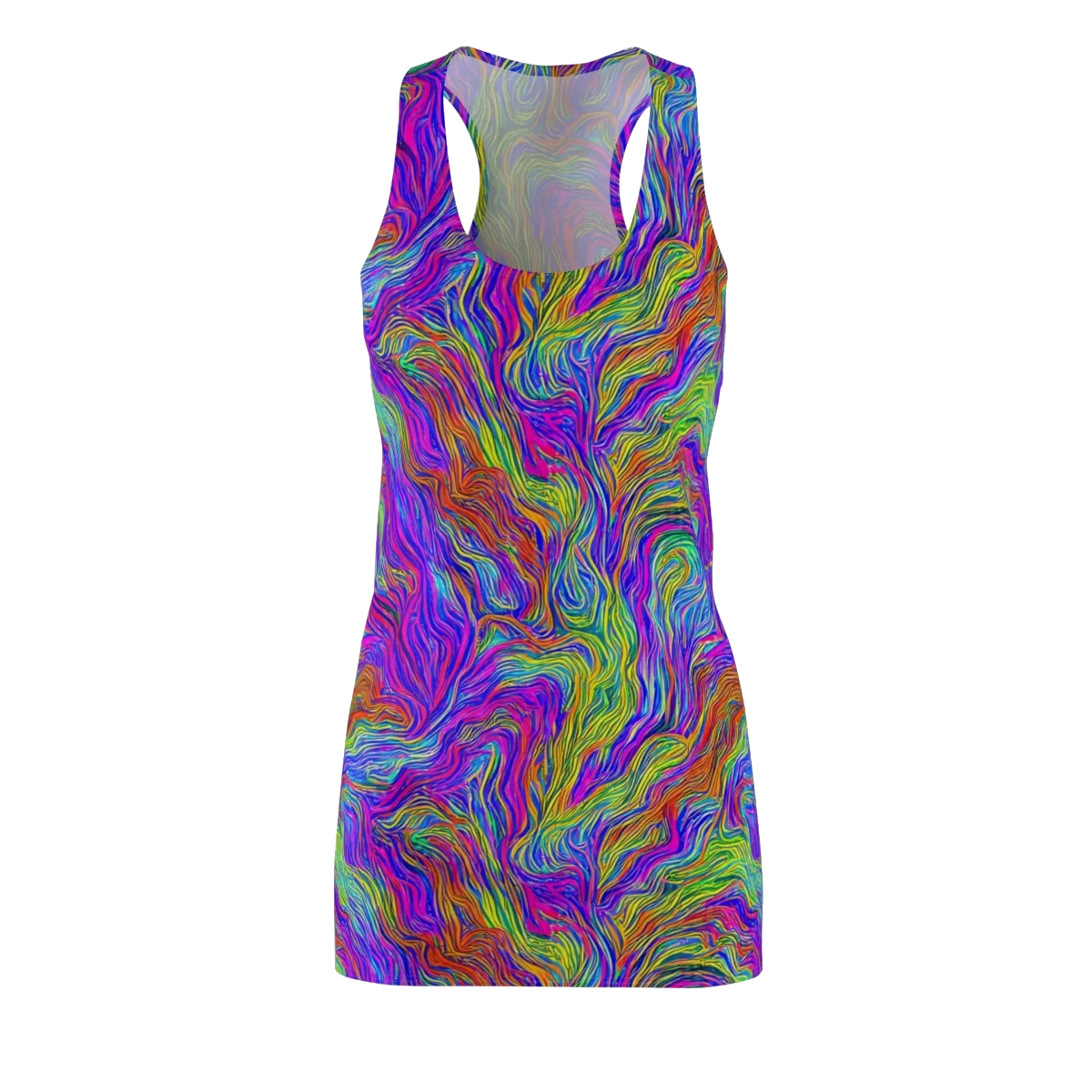 Psychedelic Filament on Racerback Dress — Front