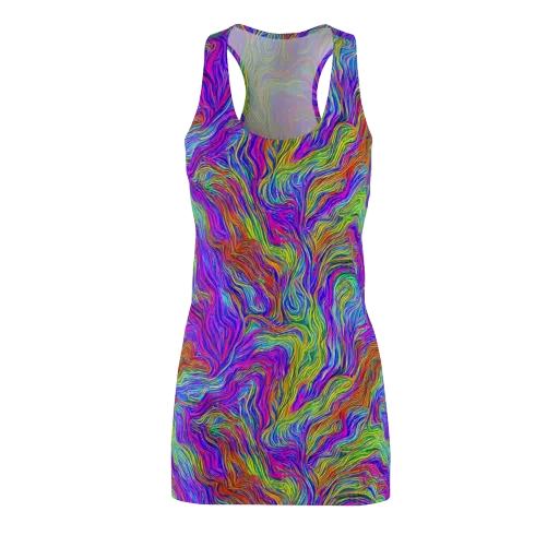 Psychedelic Filament on a Racerback Dress