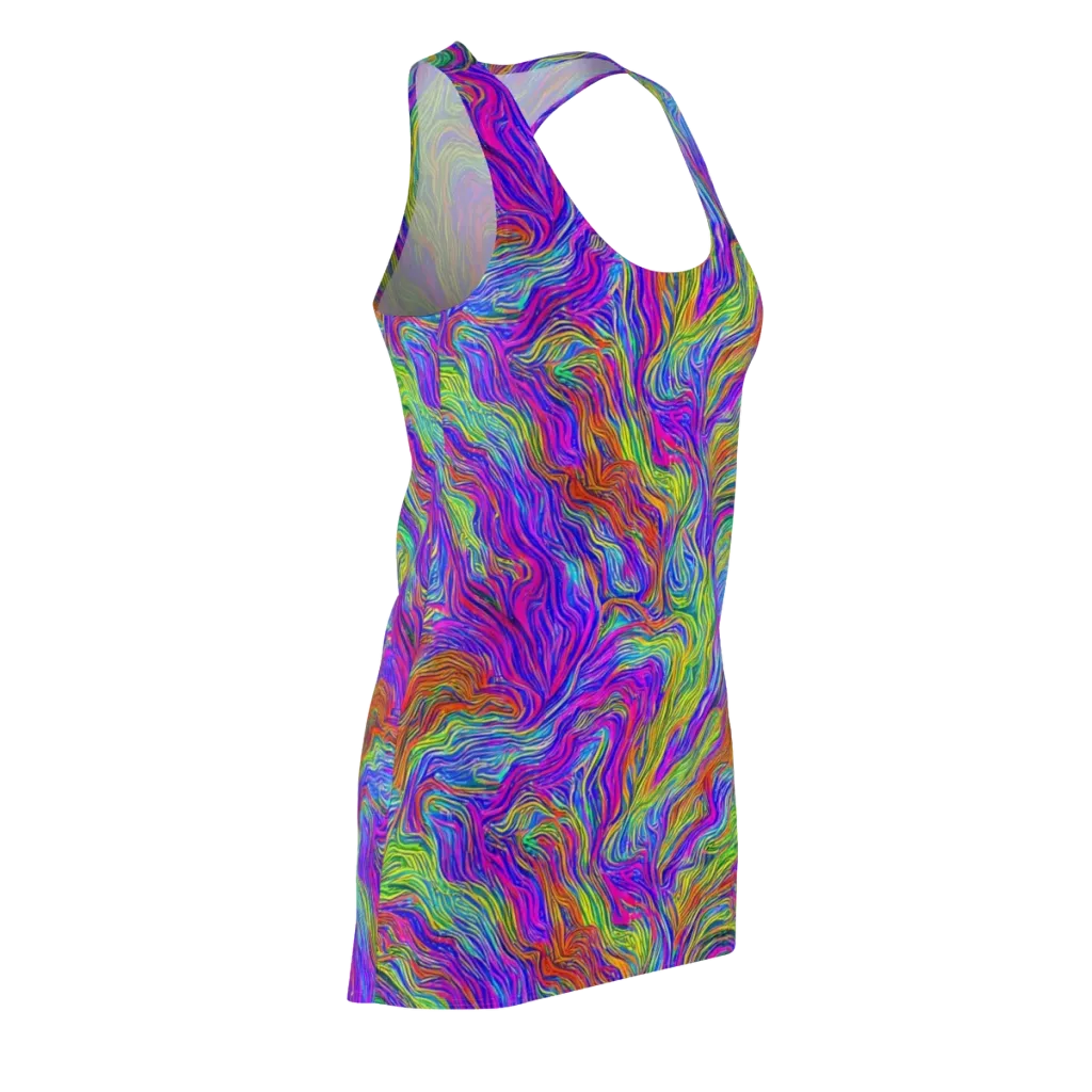 Psychedelic Filament on Racerback Dress — Front Side