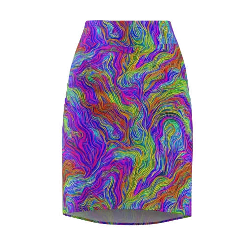 Psychedelic Filament on a Pencil Skirt