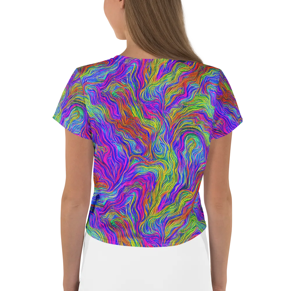 Psychedelic Filament on Crop Tee — Back