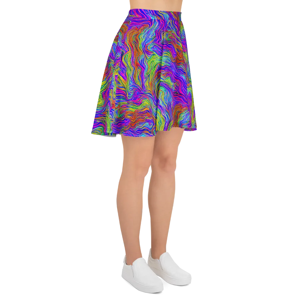 Psychedelic Filament on Skater Skirt — Right