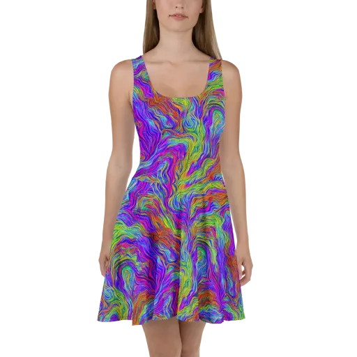 Psychedelic Filament on a Skater Dress