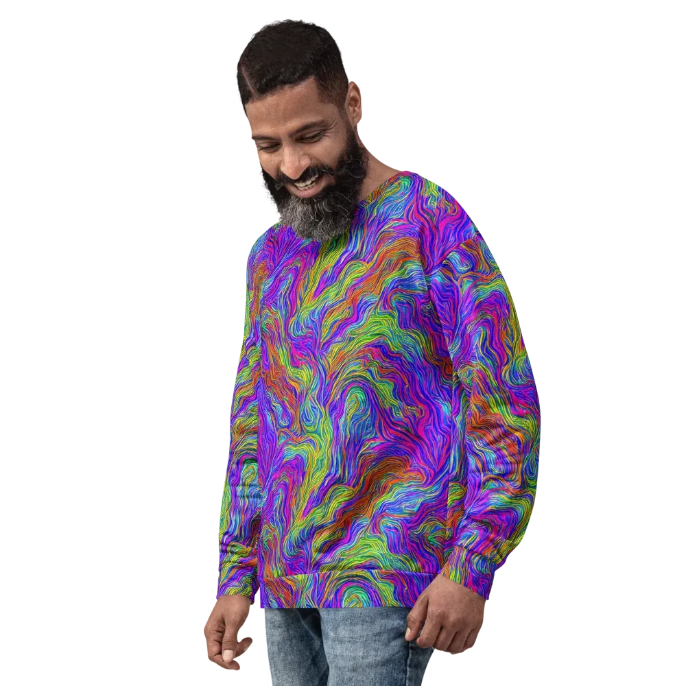 Psychedelic Filament on Sweatshirt — Left Front