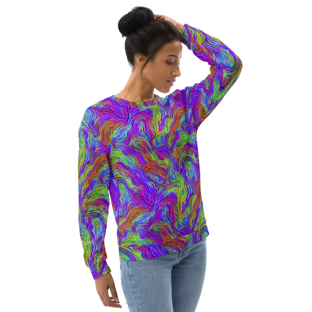 Psychedelic Filament on Sweatshirt — Right Front