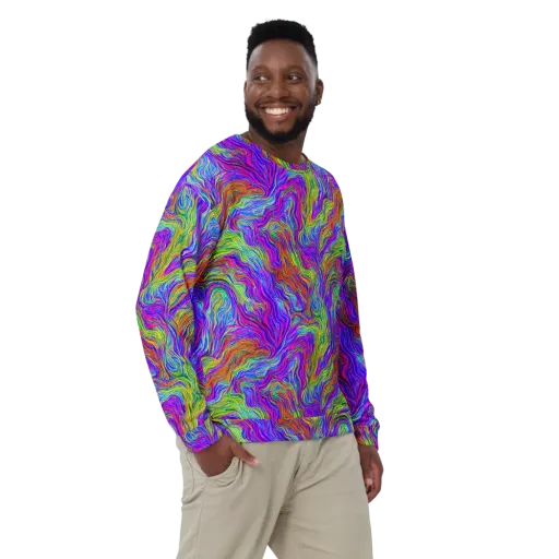 Psychedelic Filament on a Sweatshirt