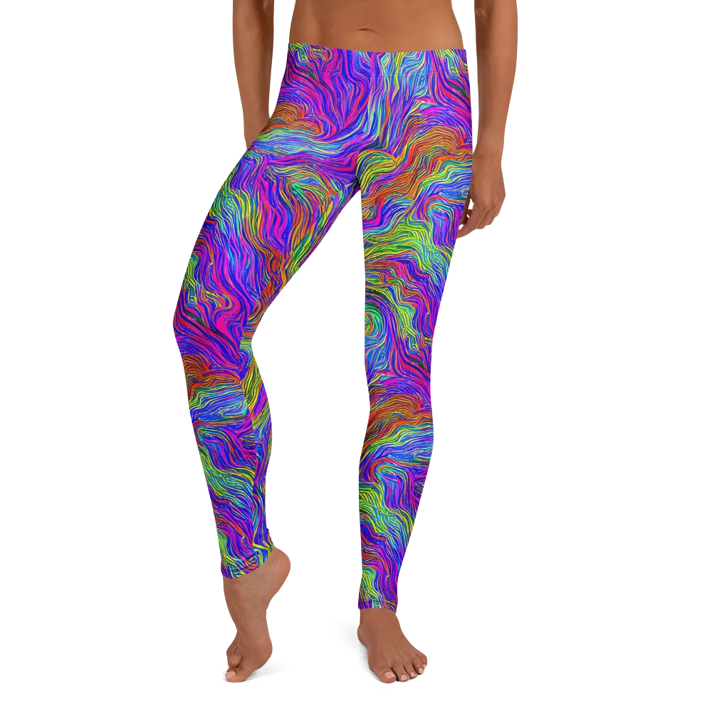 Psychedelic Filament on Leggings — Front
