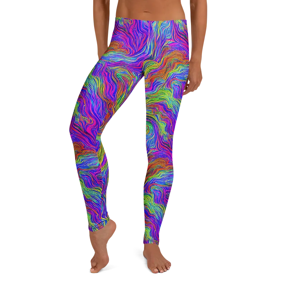 Psychedelic Filament on Leggings — Front