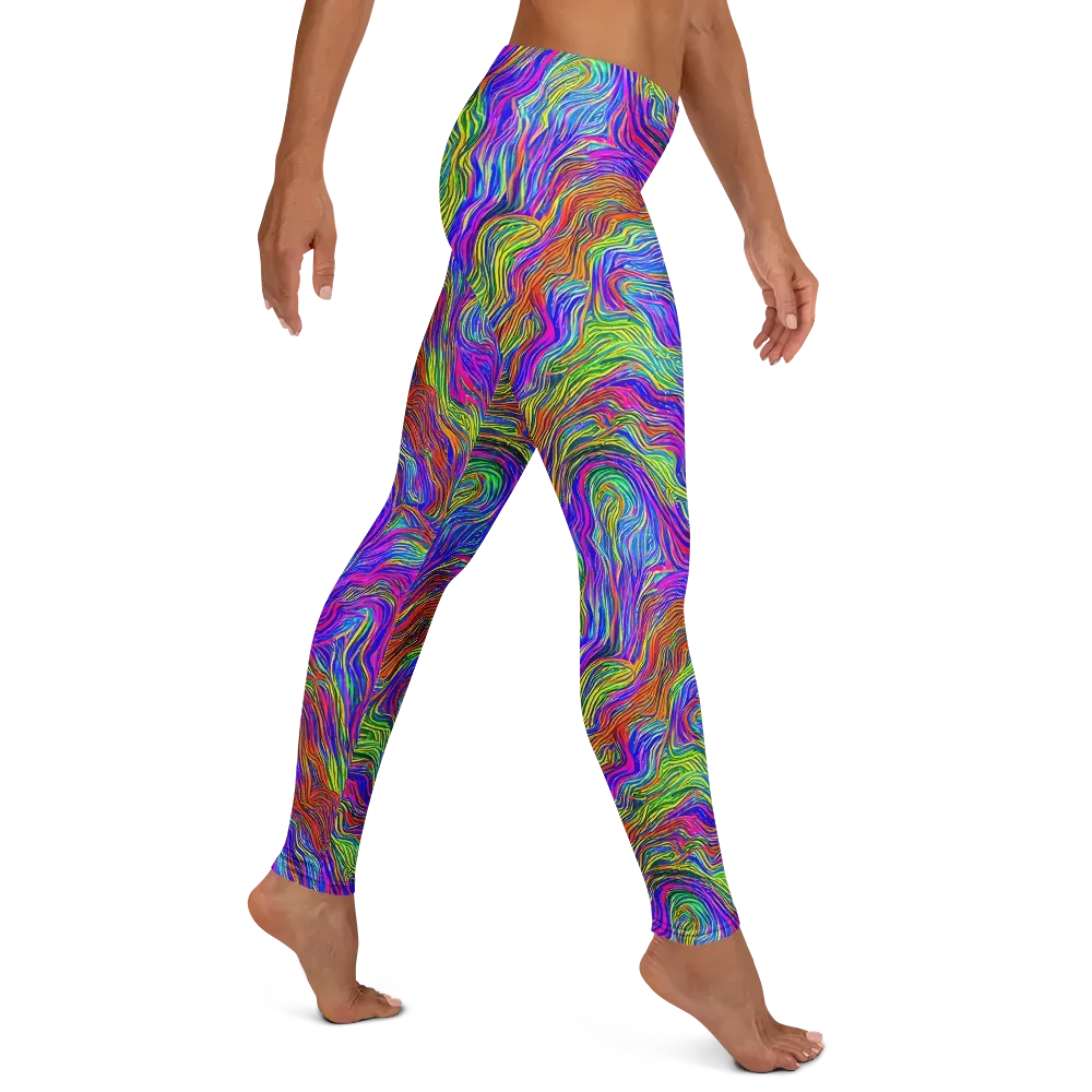 Psychedelic Filament on Leggings — Right