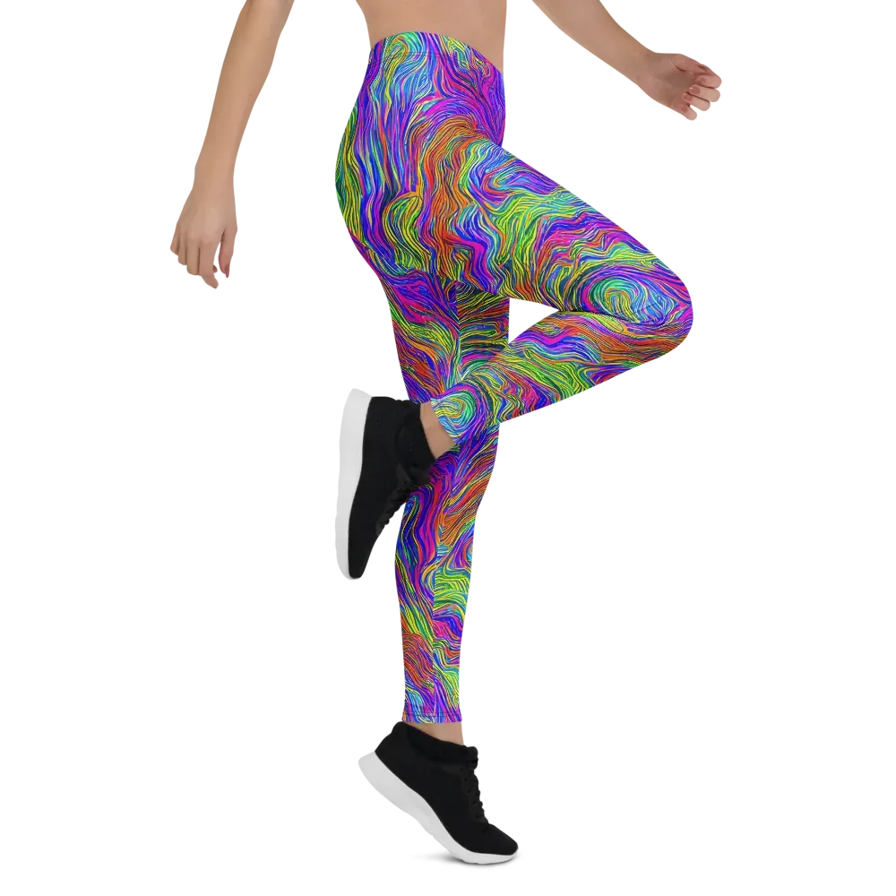 Psychedelic Filament on Leggings — Right