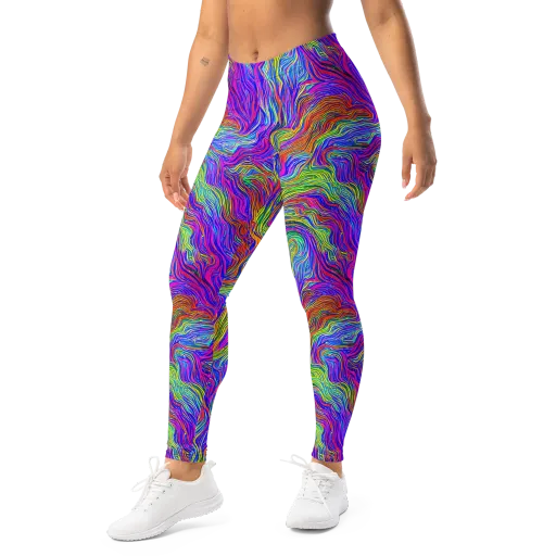 Psychedelic Filament on a Leggings