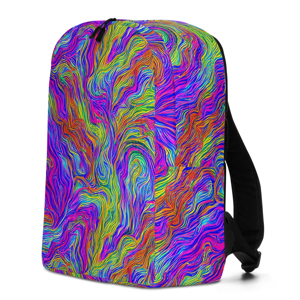 Psychedelic Filament on Minimalist Backpack — Left