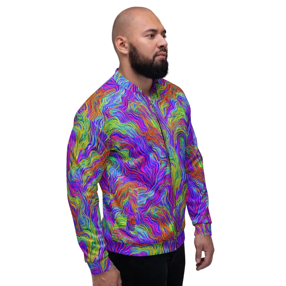 Psychedelic Filament on Bomber Jacket — Right