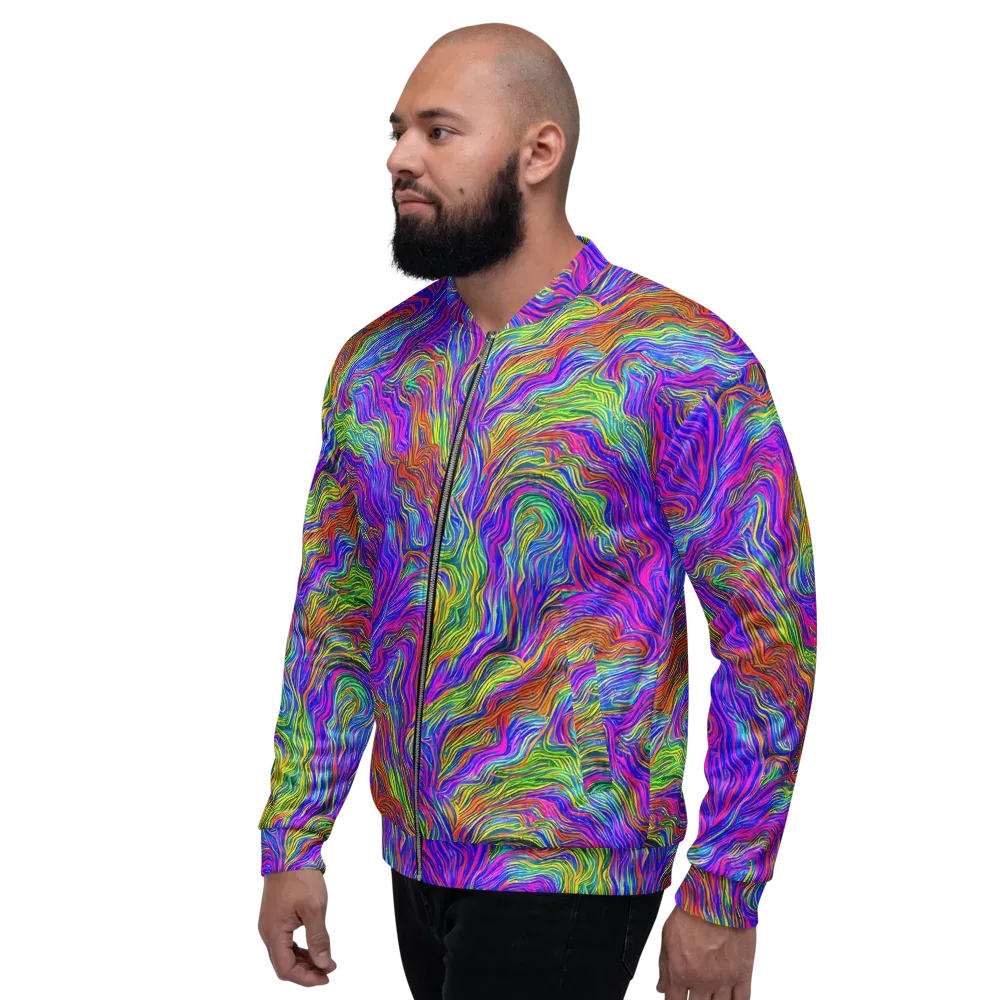 Psychedelic Filament on Bomber Jacket — Left