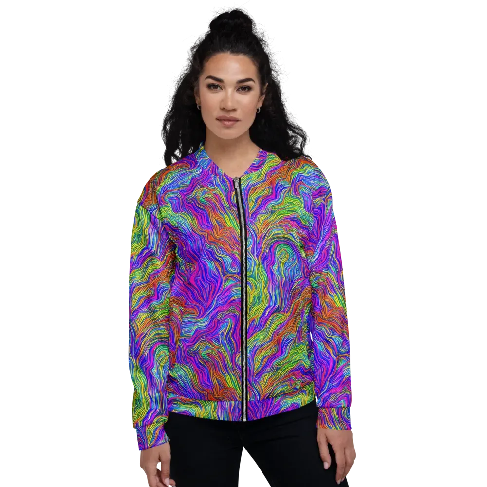 Psychedelic Filament on Bomber Jacket — Front