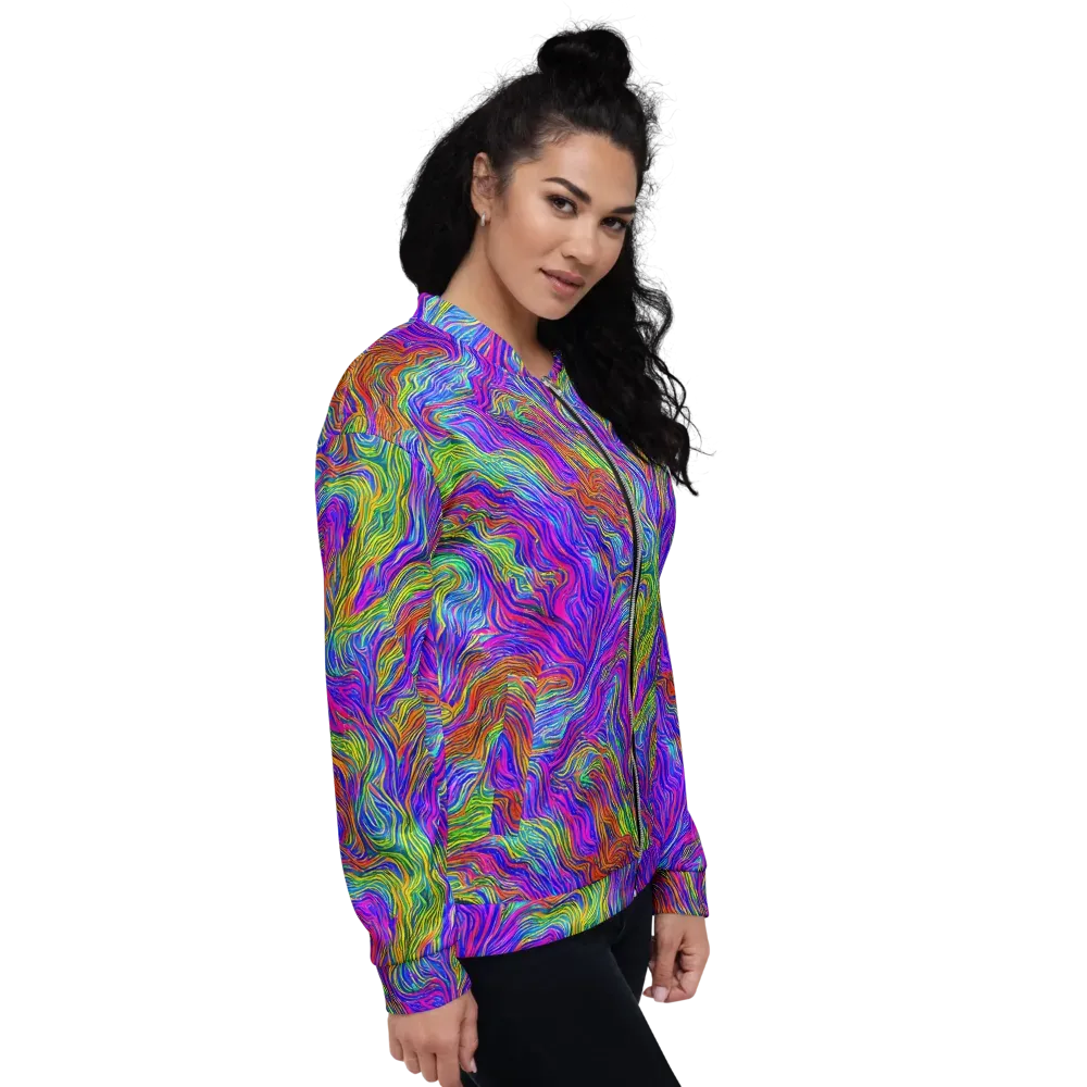 Psychedelic Filament on Bomber Jacket — Right
