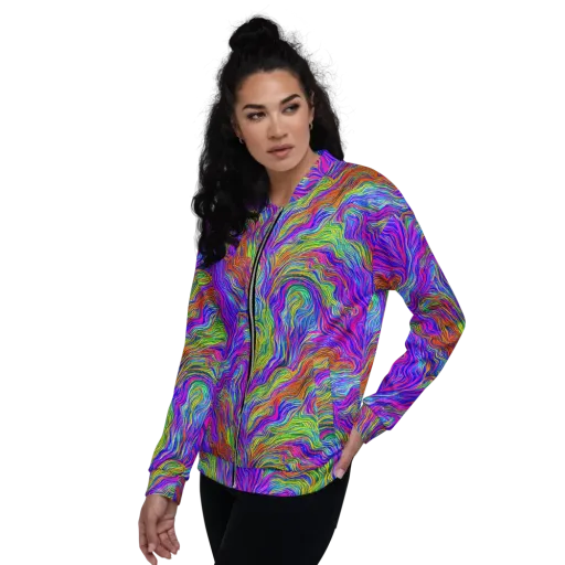 Psychedelic Filament on a Bomber Jacket