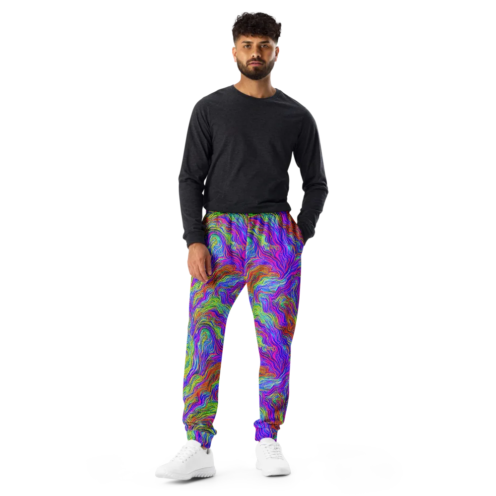 Psychedelic Filament on Men's Joggers — Front