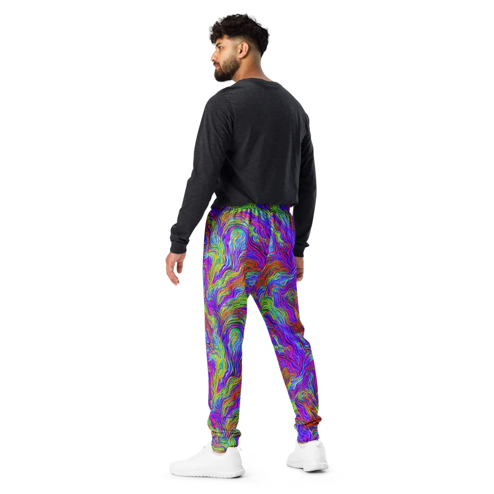 Psychedelic Filament on Men's Joggers — Back