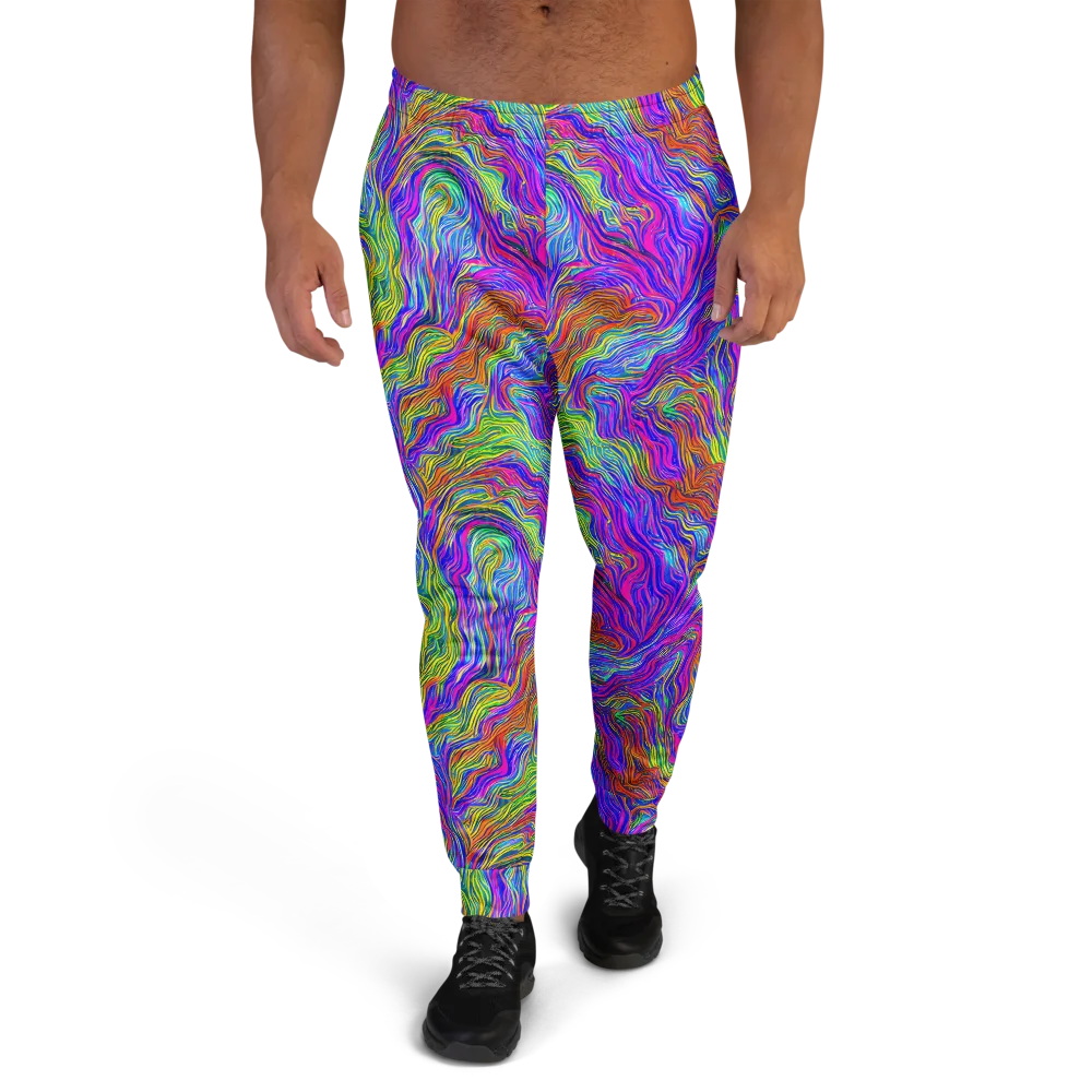 Psychedelic Filament on Men's Joggers — Front