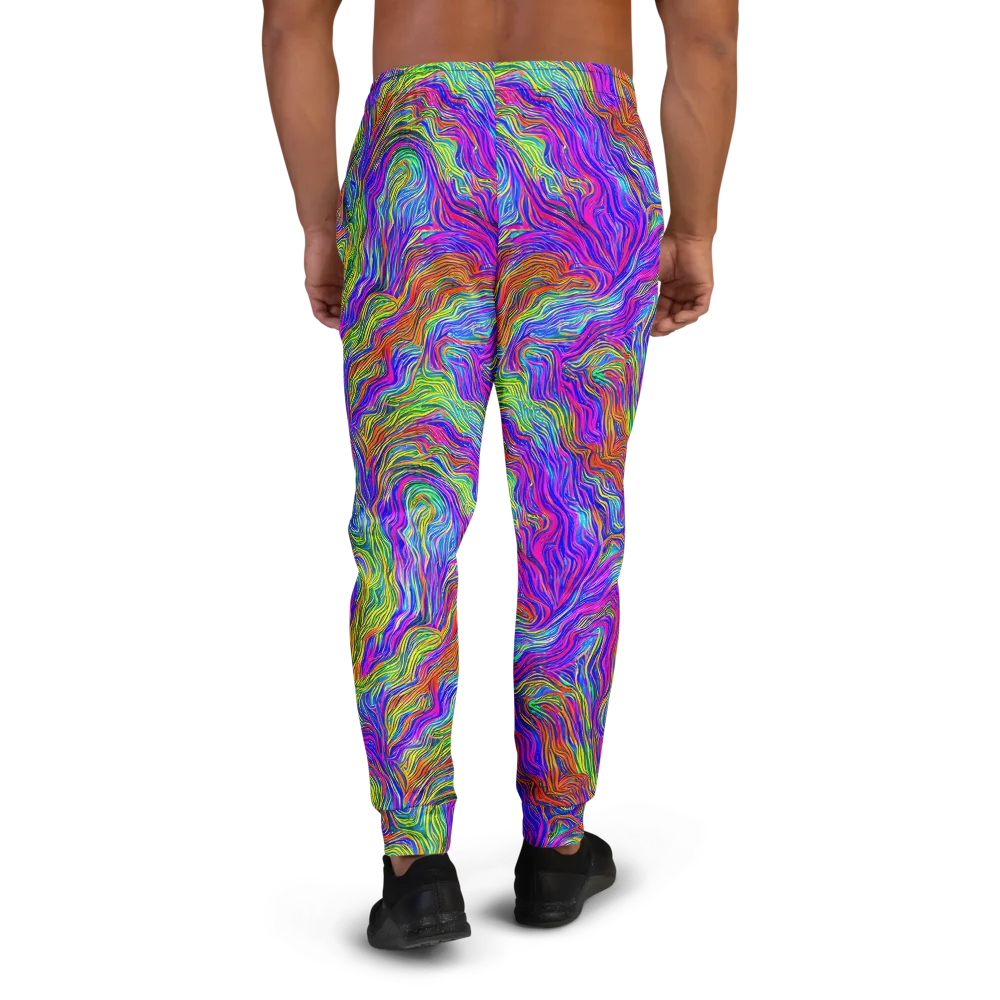 Psychedelic Filament on Men's Joggers — Back