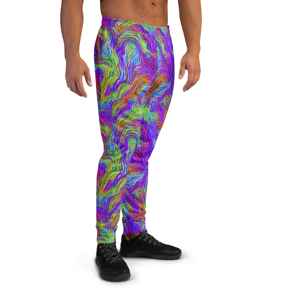 Psychedelic Filament on Men's Joggers — Right