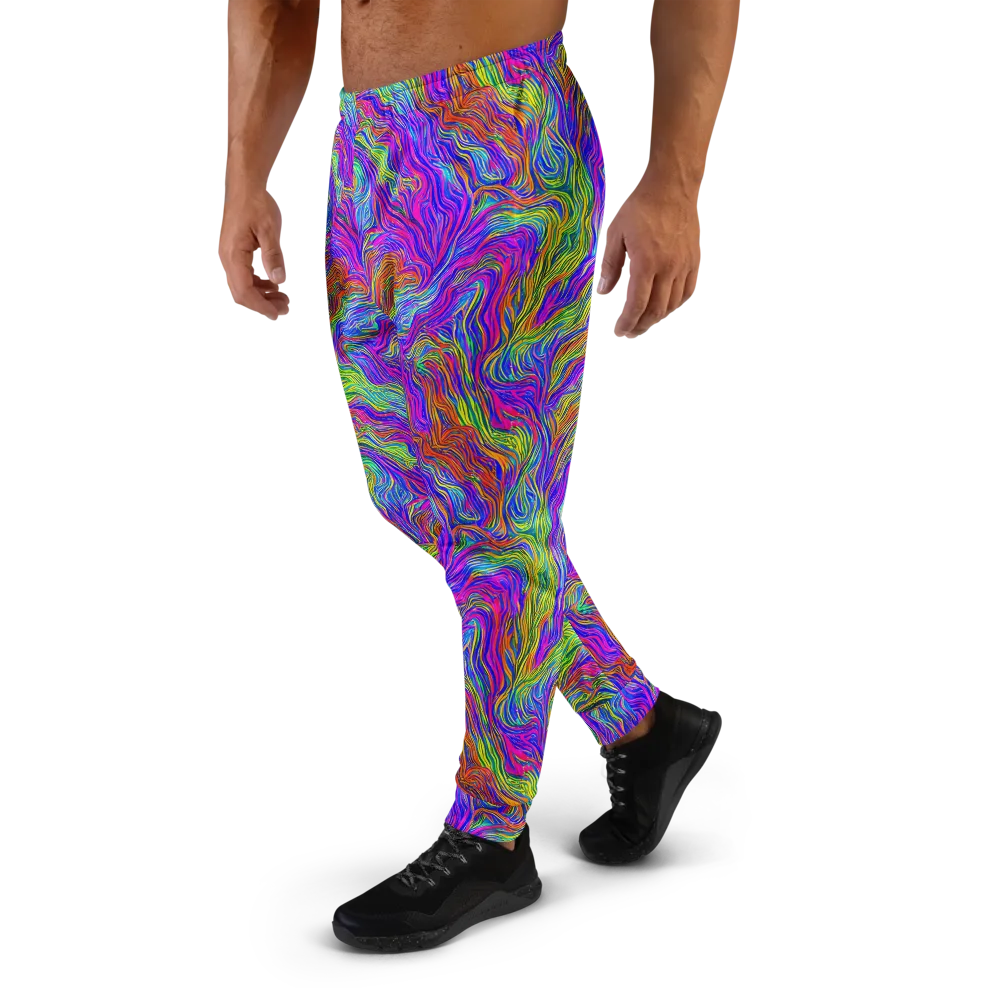 Psychedelic Filament on Men's Joggers — Left