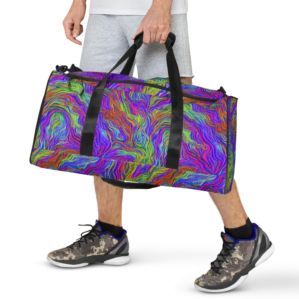 Psychedelic Filament on Duffle Bag — Front