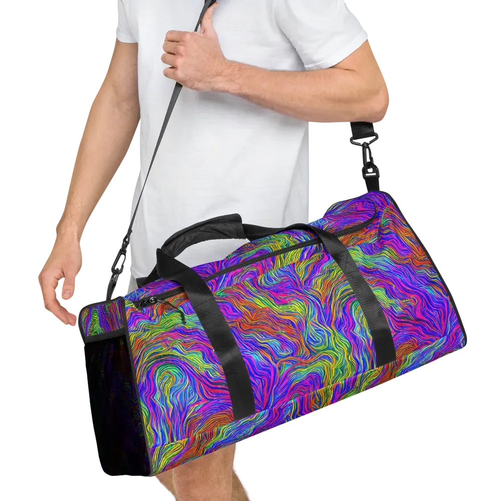 Psychedelic Filament on Duffle Bag — Right Front