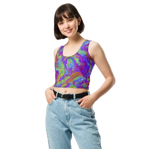 Psychedelic Filament on a Crop Top