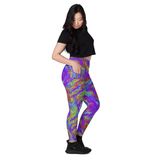 Psychedelic Filament on a Leggings with Pockets