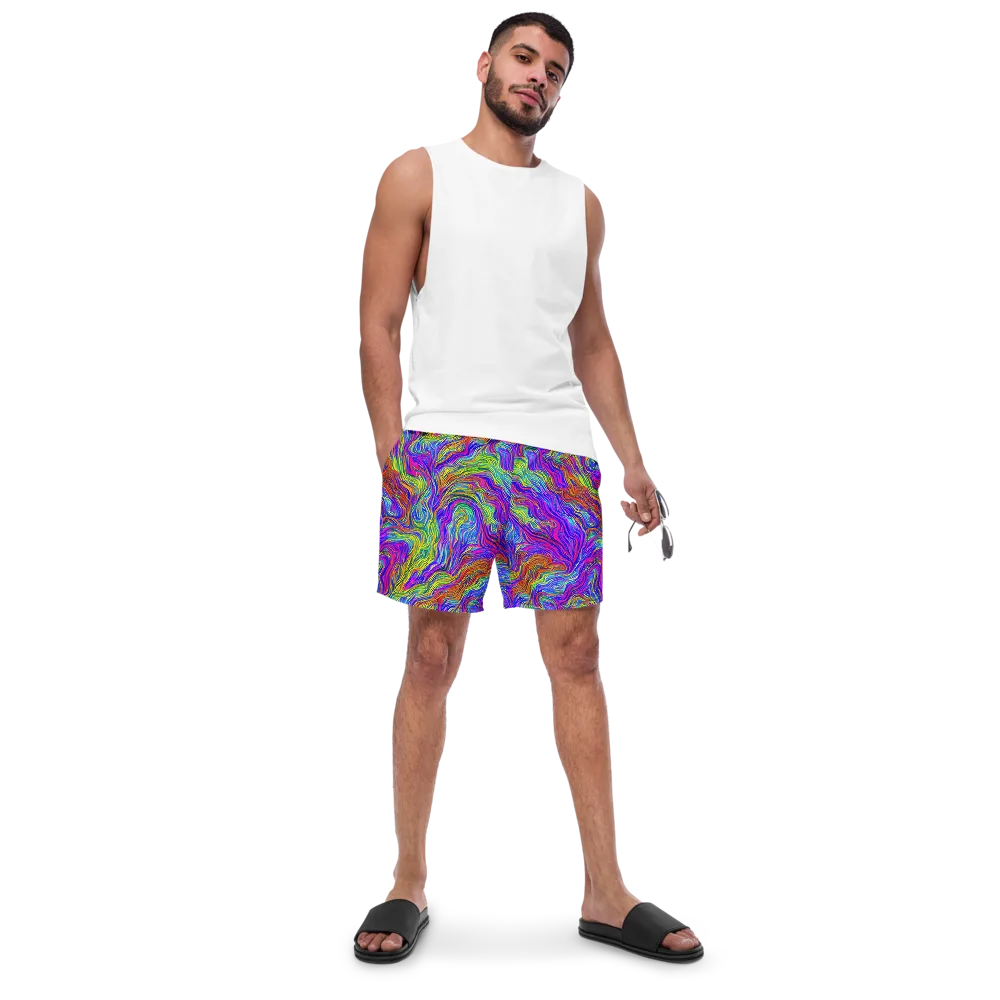 Psychedelic Filament on Swim Trunks — Front