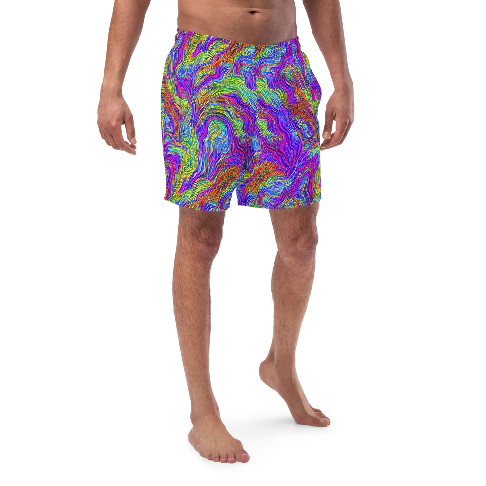 Psychedelic Filament on Swim Trunks — Front