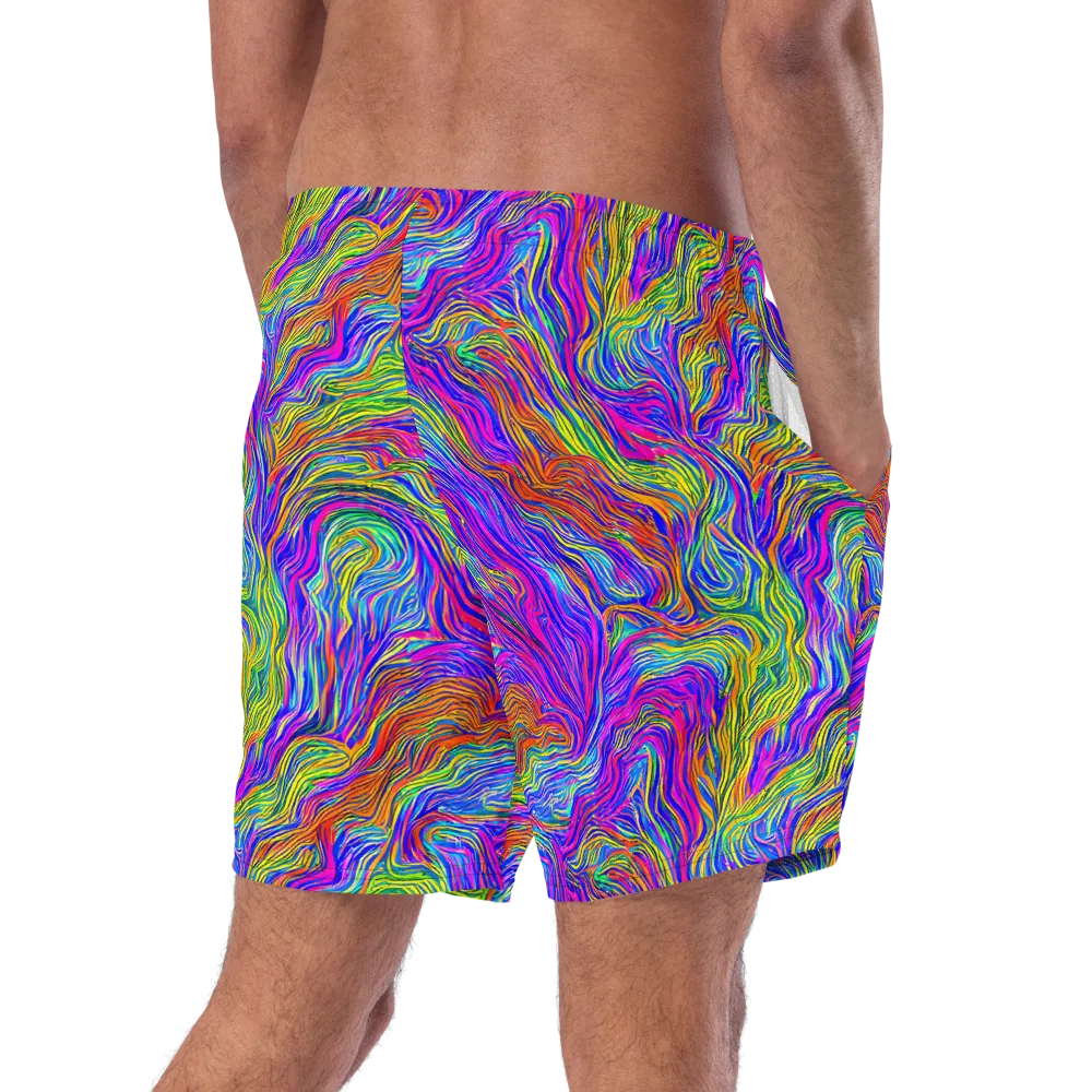 Psychedelic Filament on Swim Trunks — Right Back