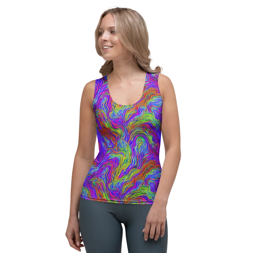 Psychedelic Filament on Women's Tank Top — Front