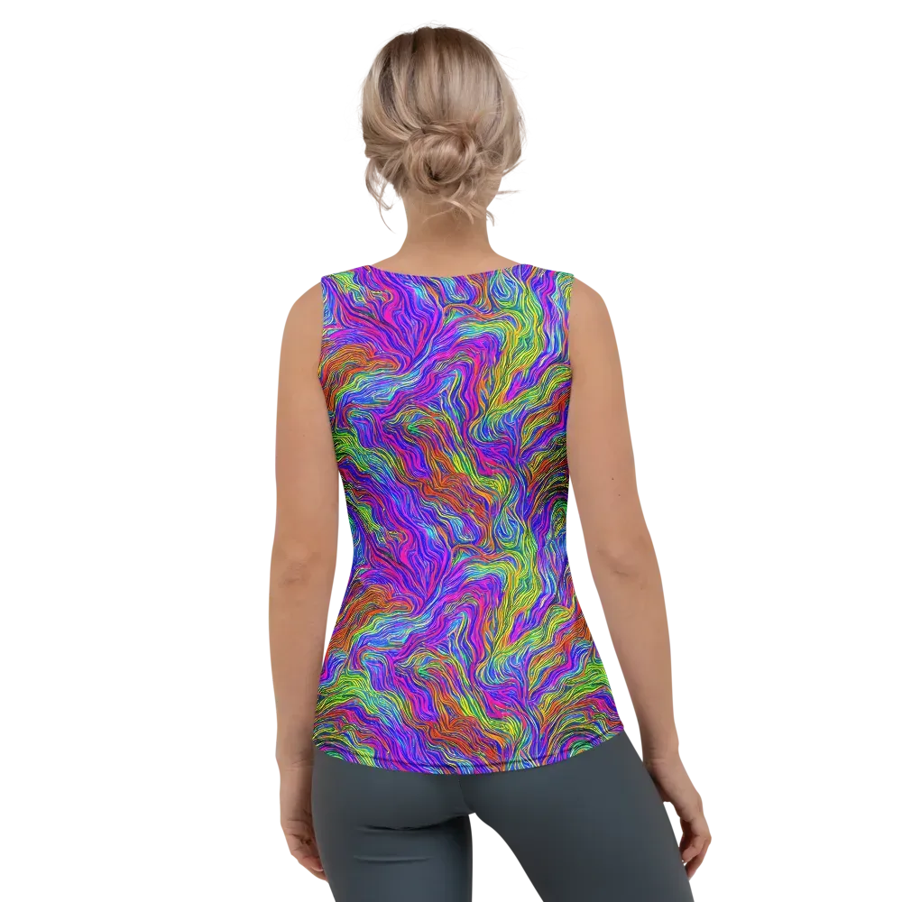 Psychedelic Filament on Women's Tank Top — Back