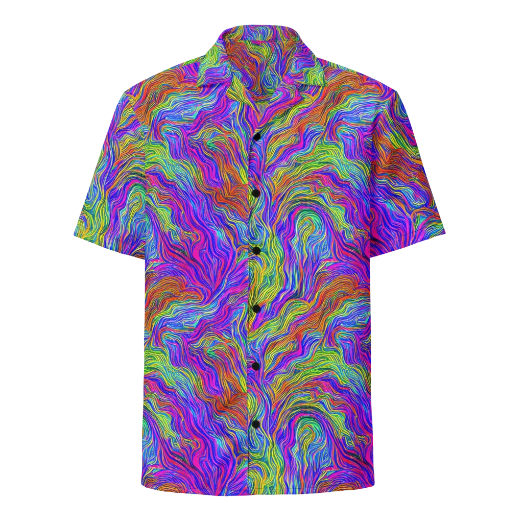 Psychedelic Filament on Button Shirt — Front