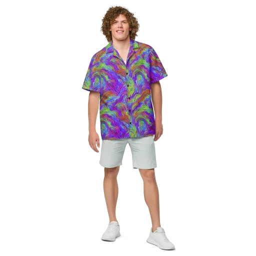 Psychedelic Filament on a Button Shirt