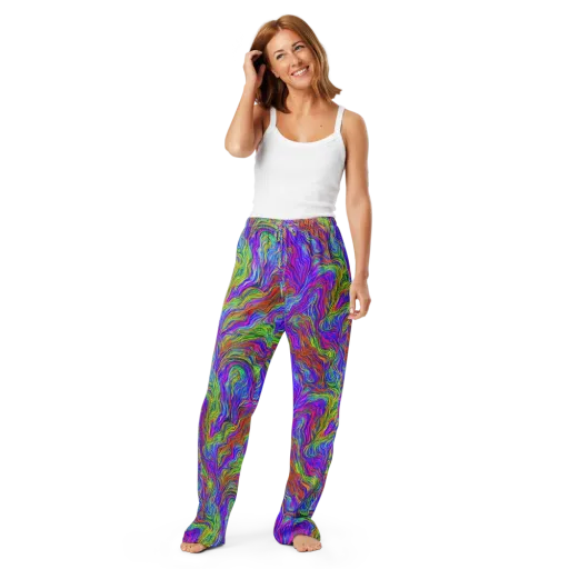 Psychedelic Filament on a Women's Pajama Pants