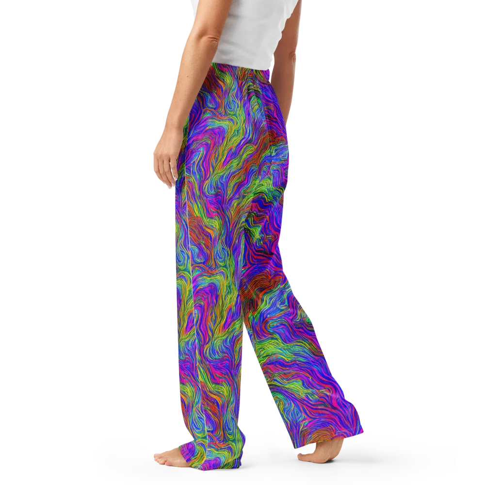 Psychedelic Filament on Women's Pajama Pants — Left