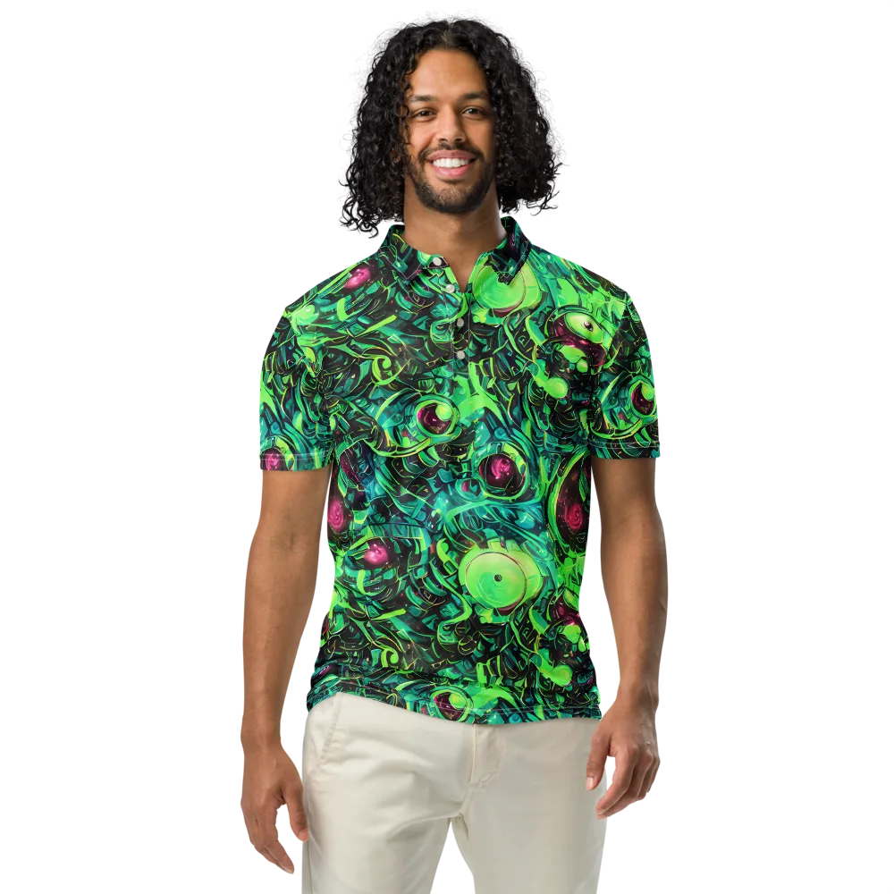 Cyber Canopy on Men's Slim Fit Polo Shirt — Front