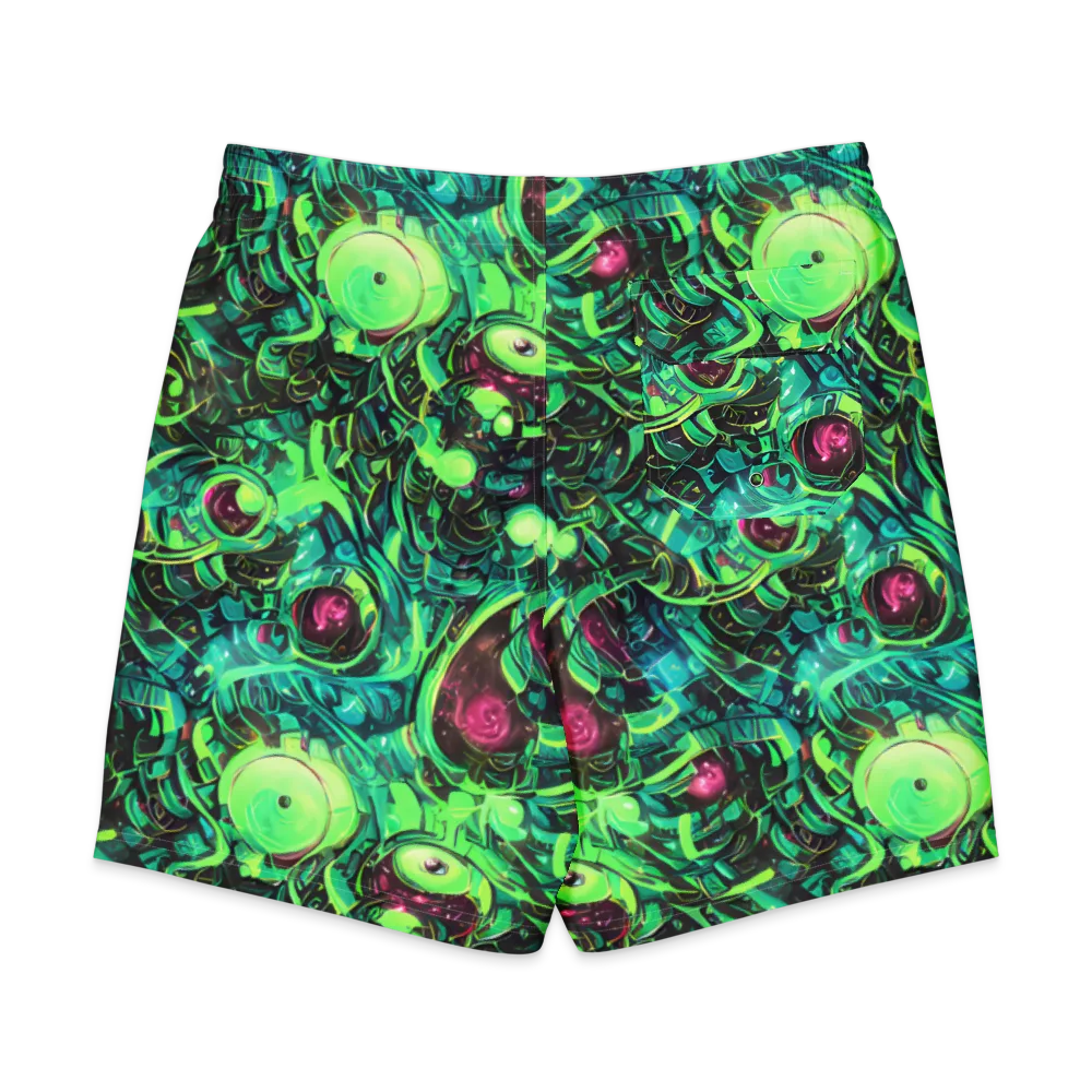 Cyber Canopy on Men's Board Shorts — Back