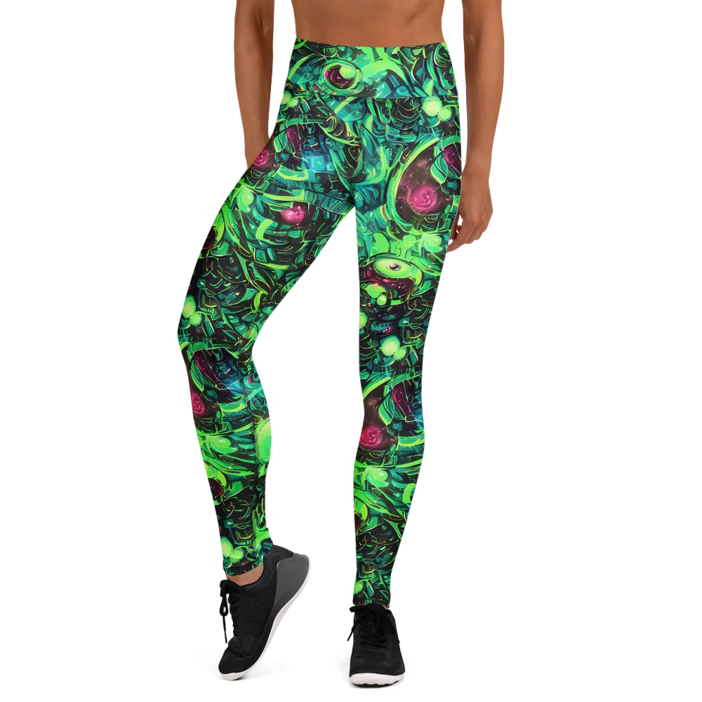 Cyber Canopy on Yoga Leggings — Front