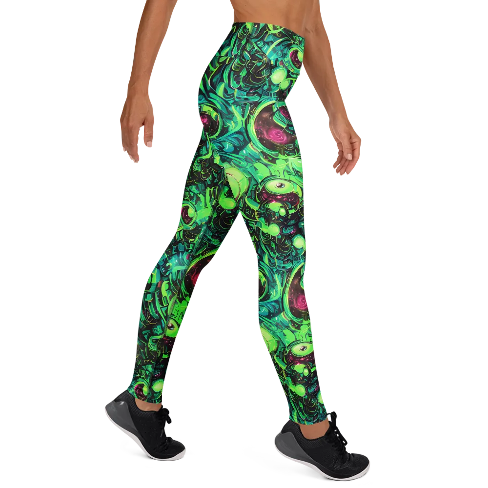 Cyber Canopy on Yoga Leggings — Right