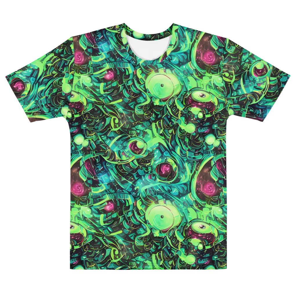 Cyber Canopy on Men's Cotton Crew Neck T-Shirt — Front