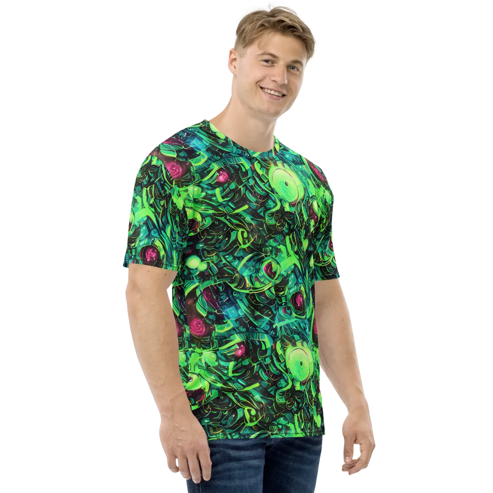 Cyber Canopy on Men's Crew Neck T-Shirt — Right
