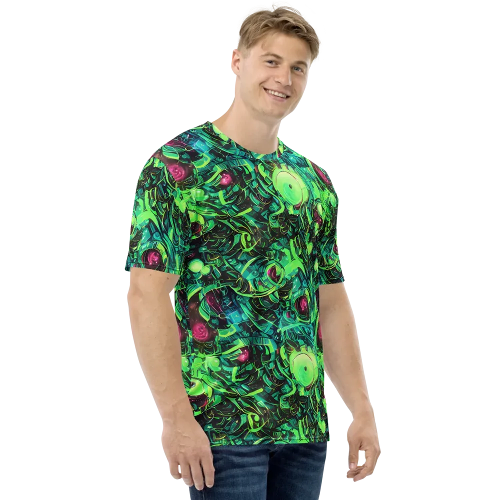Cyber Canopy on Men's Crew Neck T-Shirt — Right