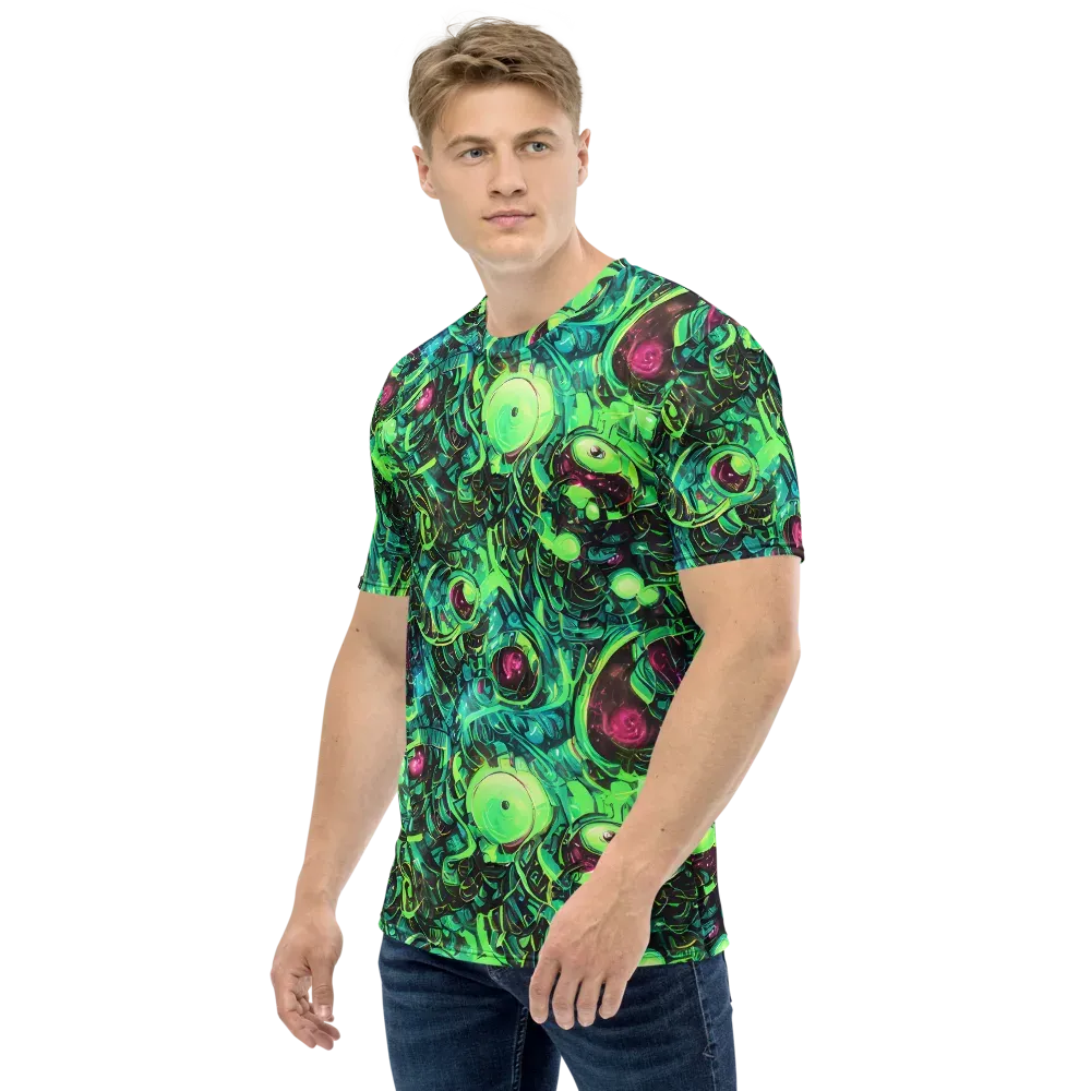 Cyber Canopy on Men's Crew Neck T-Shirt — Left