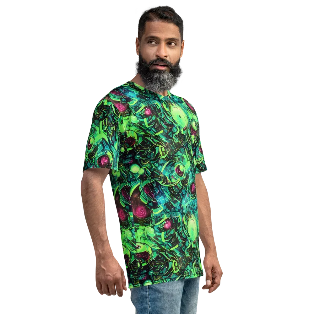 Cyber Canopy on Men's Crew Neck T-Shirt — Right